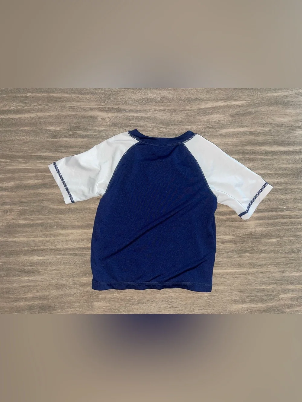 healthtex Navy and White Toddler Swim Shirt